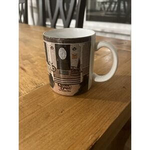 Cracker Barrel COUNTRY HOUSE‎ PORCH scene ceramic coffee MUG Retired